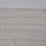 White Neutral Vintage Hemp Kilim Rug sku3799