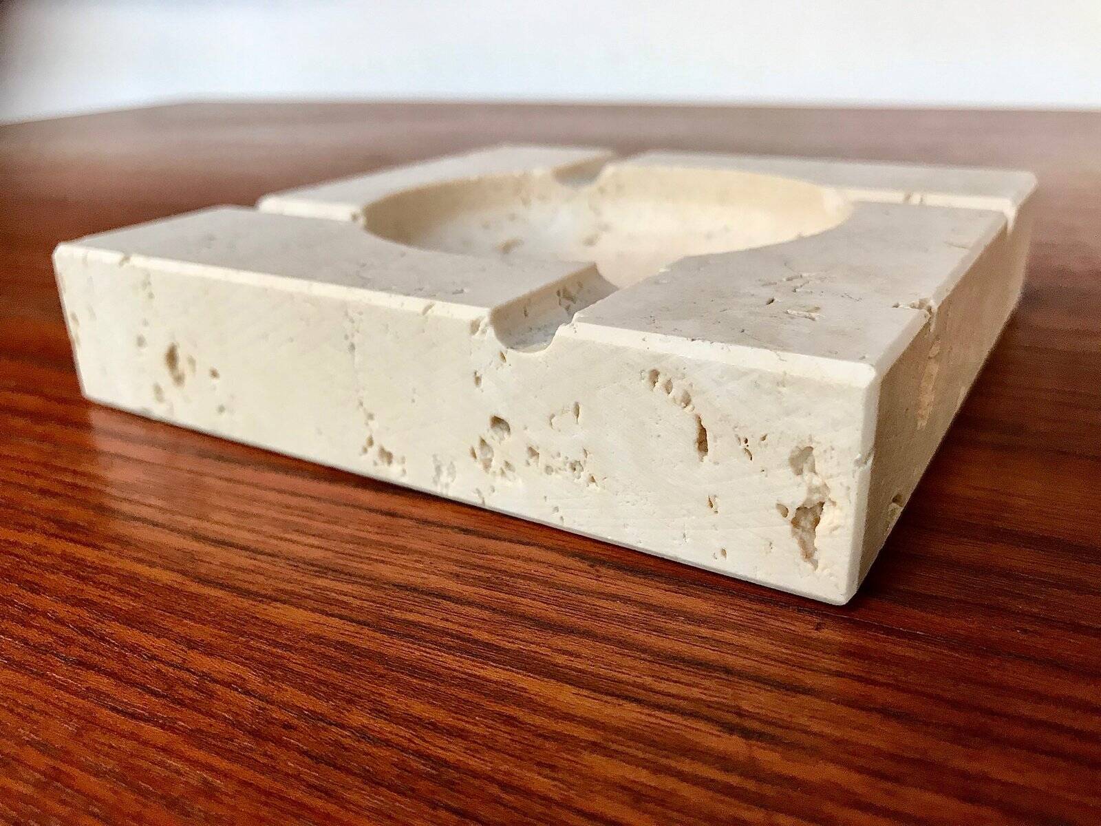 Brutalist ashtray by Fratelli Mannelli for Travertino di Rapolano, 1970s