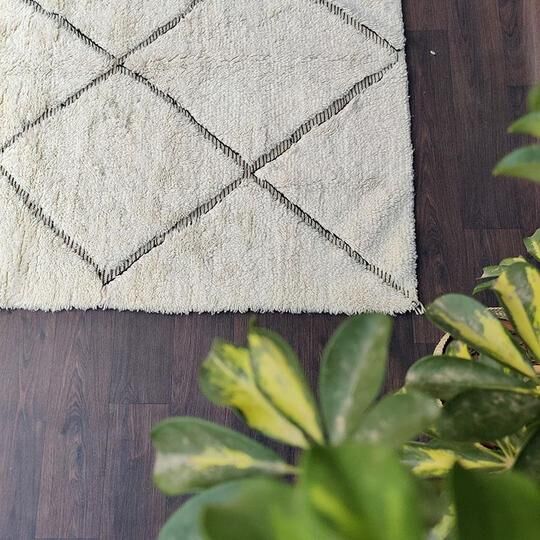 Tapis berbere beni ouarain à losanges creux