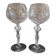 2 crystal wine glasses from Bayel, 20th century