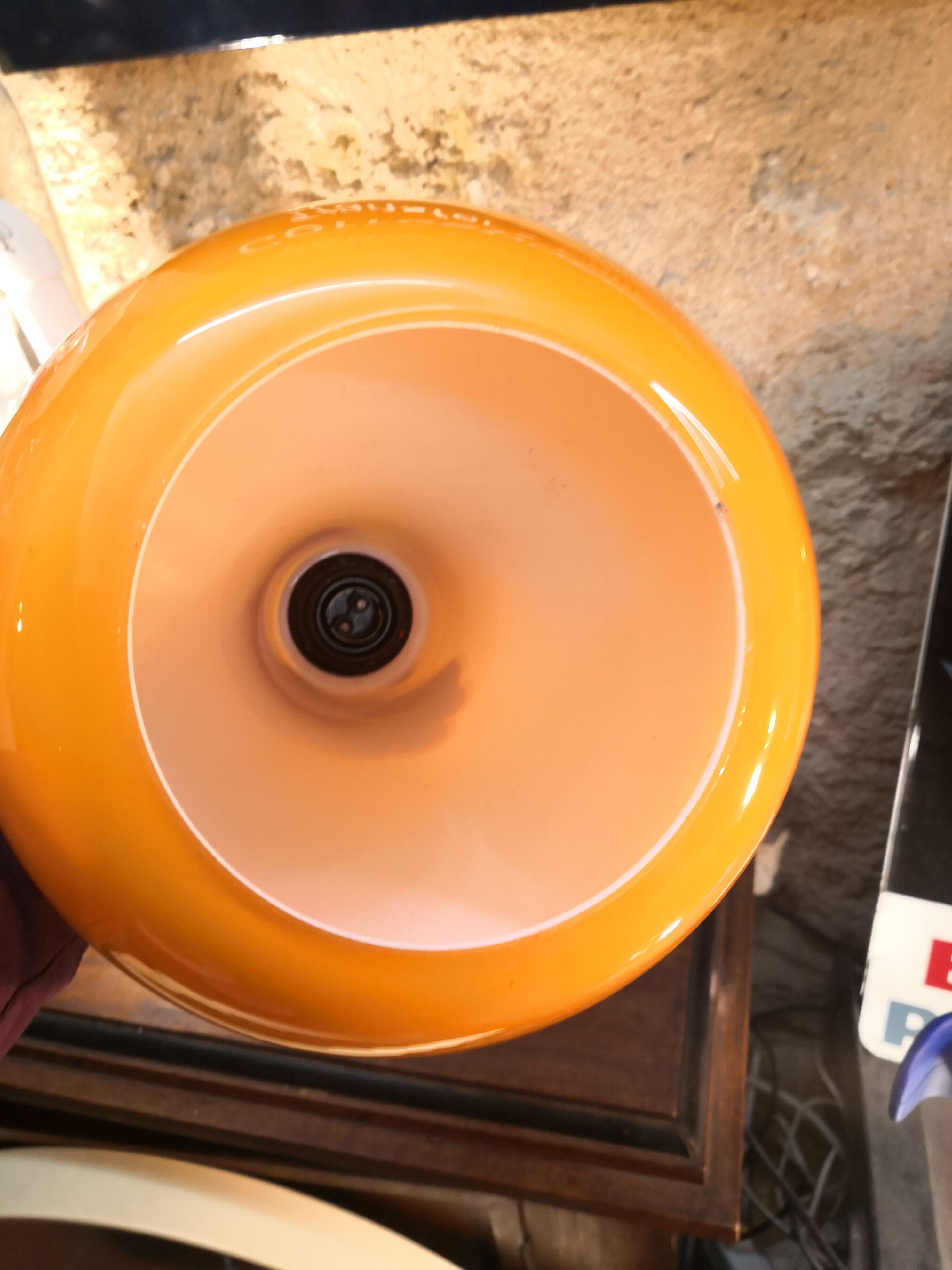 Vintage orange opaline chandelier