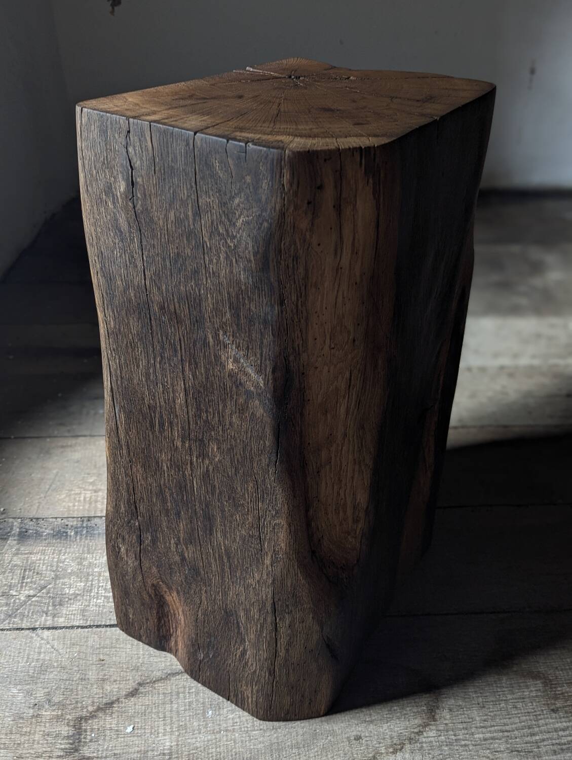 Antique oak pedestal
