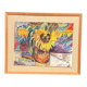 Original Swedish Oil on Panel – “Sunflowers” – Monogram Signed – Vintage & Framed