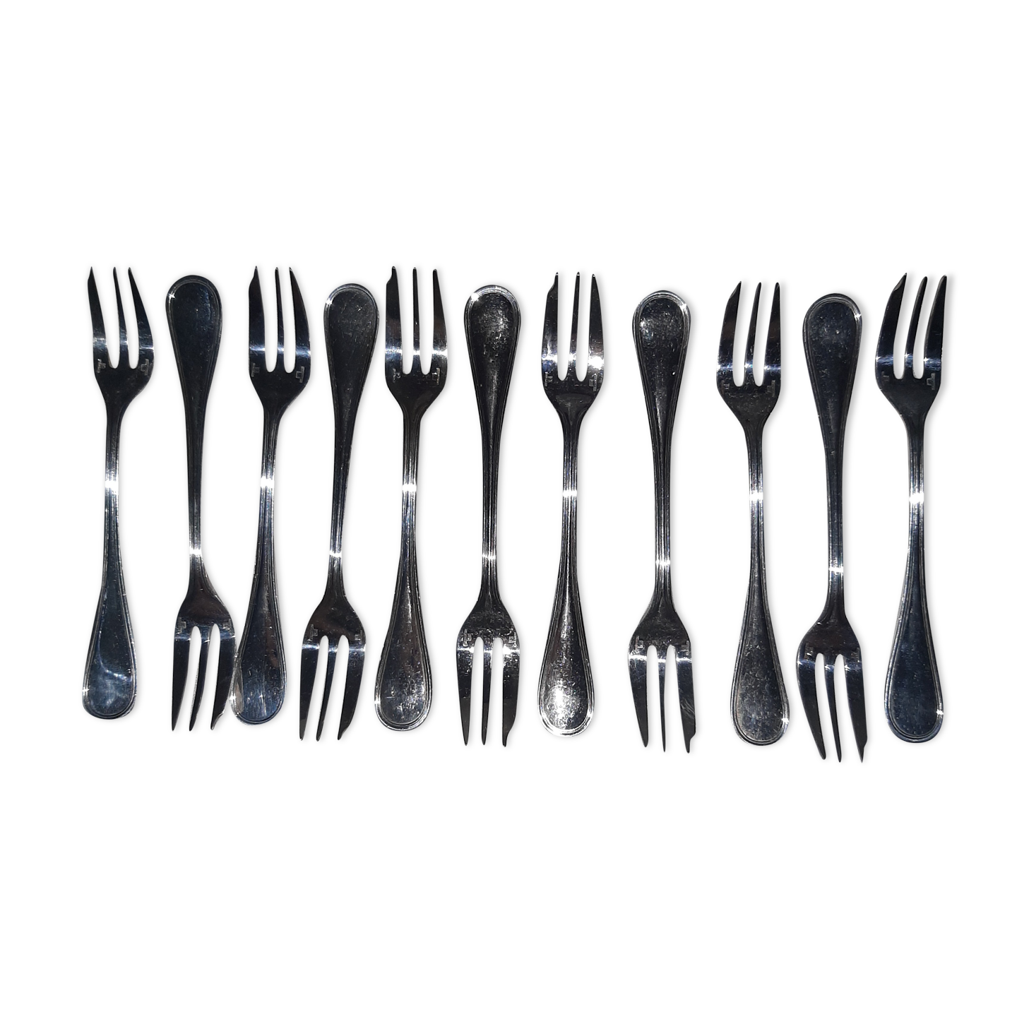 Christofle Albi silver metal cake forks