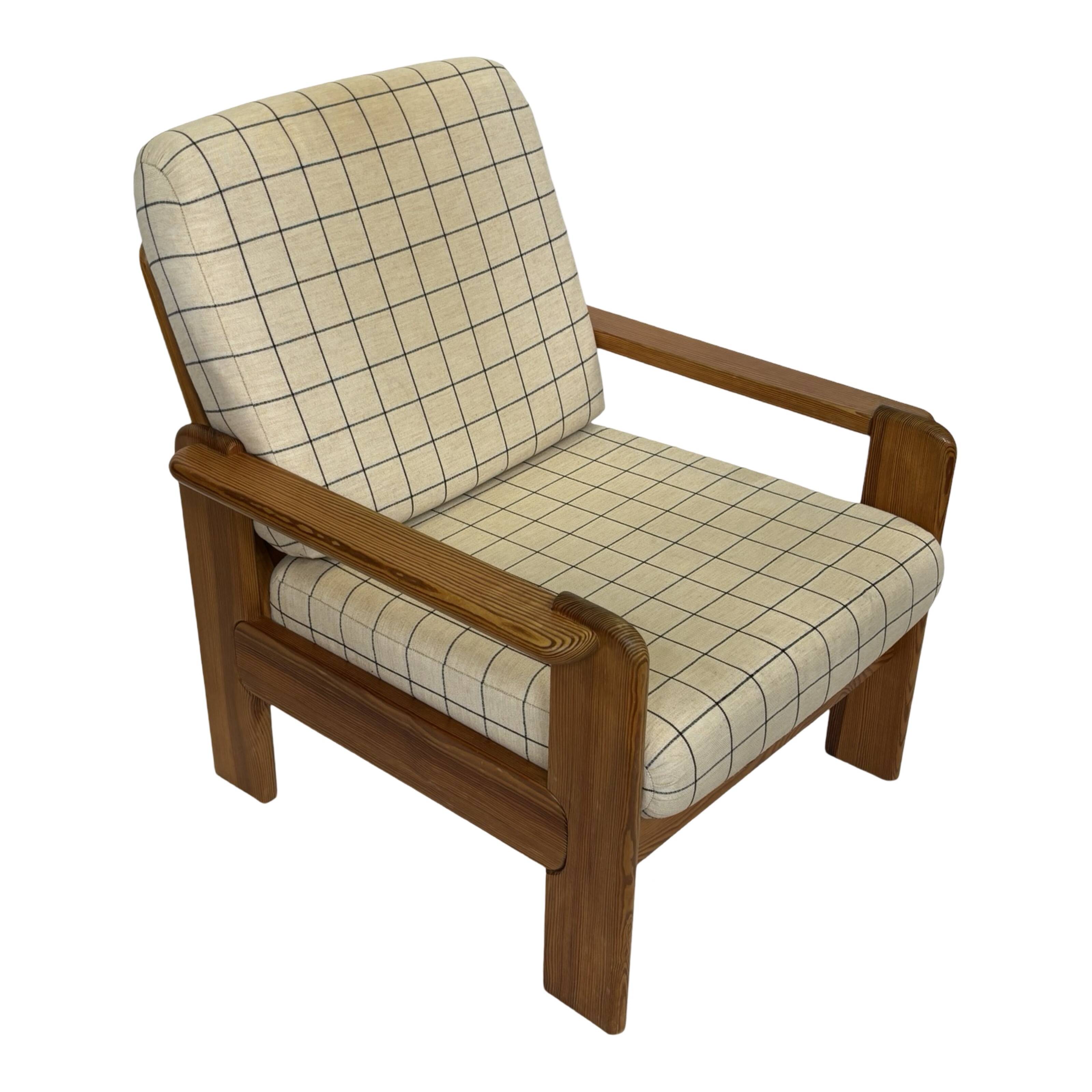 Vintage armchair set of 2 pinewood pine 70s design