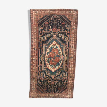 Tapis ancien persan Bakhtiar style savonnerie fait main - 137x265 cm