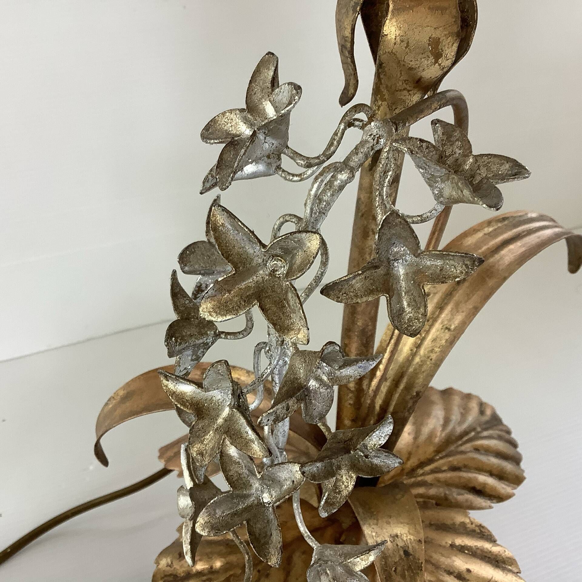 Pair of Lamps Attributed to Hans Kogl Vintage 1970 Hollywood Regency Wisteria