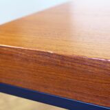 Large teak and metal coffee table