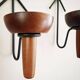 Vintage TEAK WALL SCONCE / lampett, candle holder, stylish, set of 4, 50s
