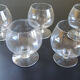 Lot de 5 verres à cognac vintage transparent