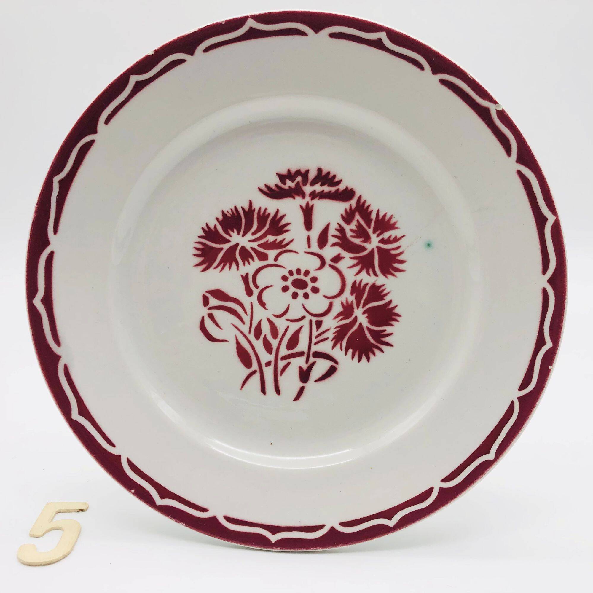 6 dessert plates KG Lunéville. Model "Annecy"