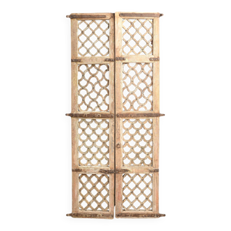 Jali - Porte indienne ancienne en bois ajouré n°6