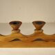 Chandelier en bois, artisanat vintage