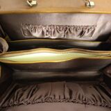 Set three vintage leather suitcases