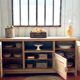 Raw wood sideboard