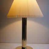 Giant vintage brass table lamp in cylindrical column design. Denmark 1960s