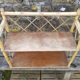 Vintage rattan shelf