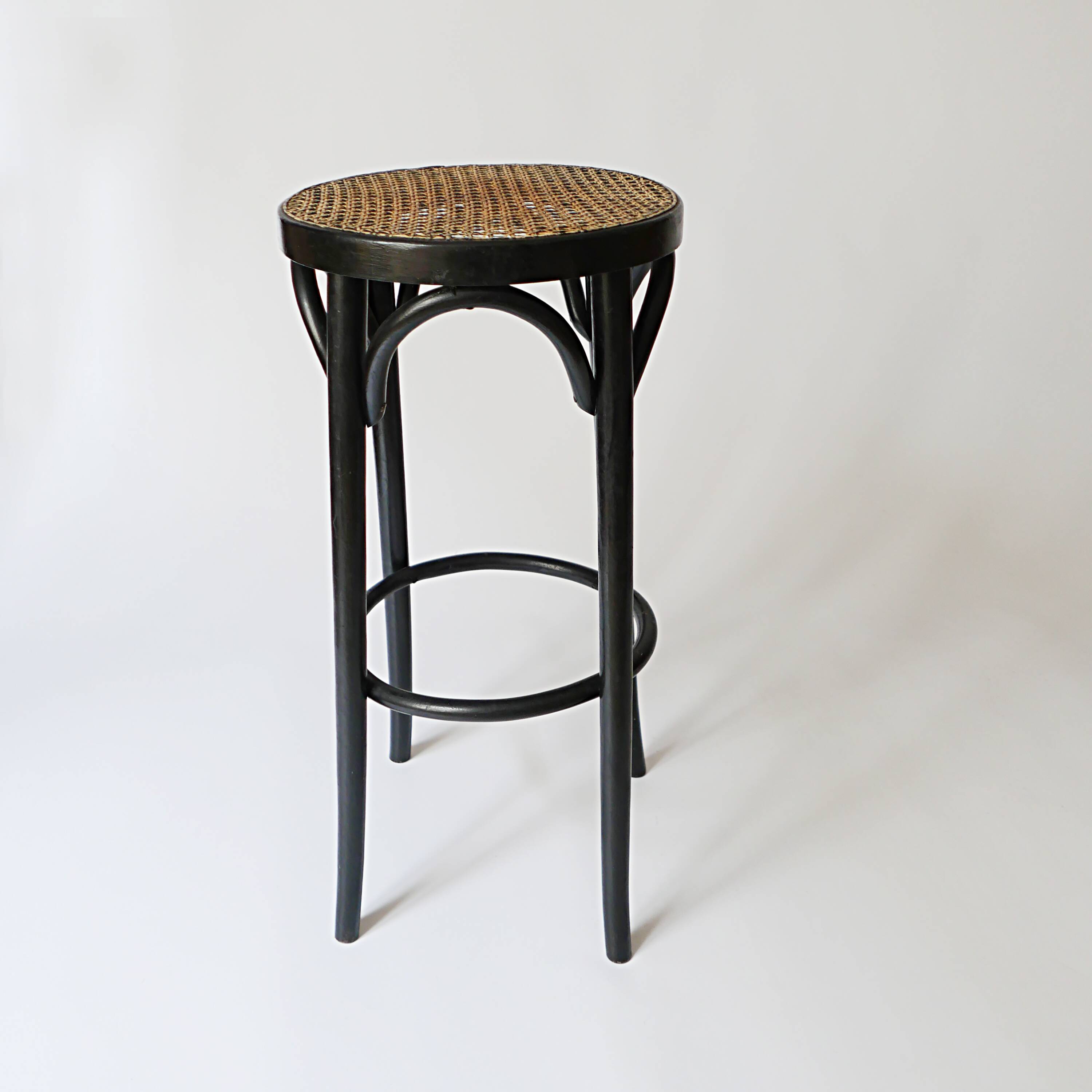 Vintage 1970s high bistro stool Bauhaus design