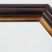 Miroir mural octogonal en bronze par Deknudt, Belgique, 20e siècle