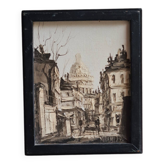 Oil on canvas Montmartre Midani M'Barki
