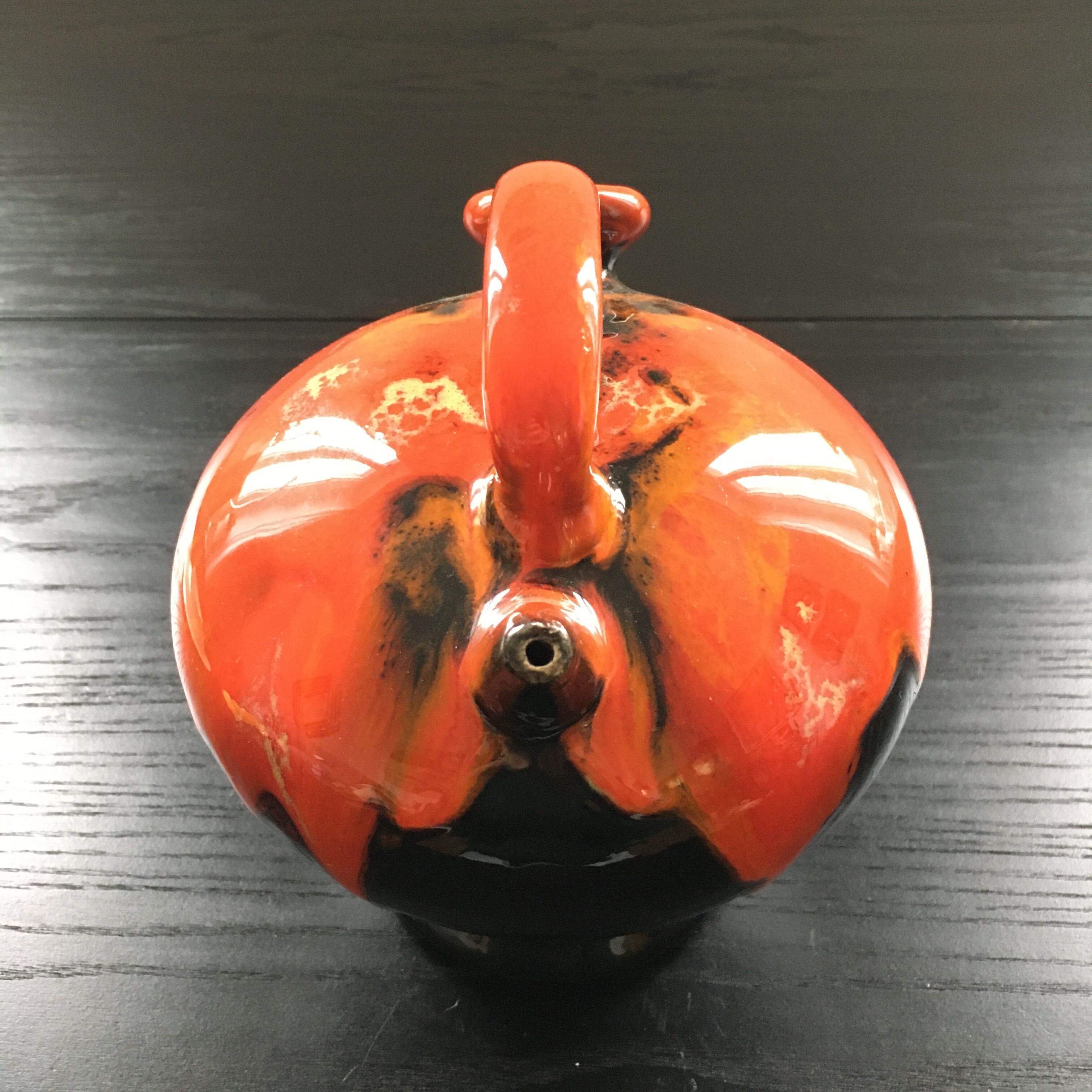 Chevrette coulures orange