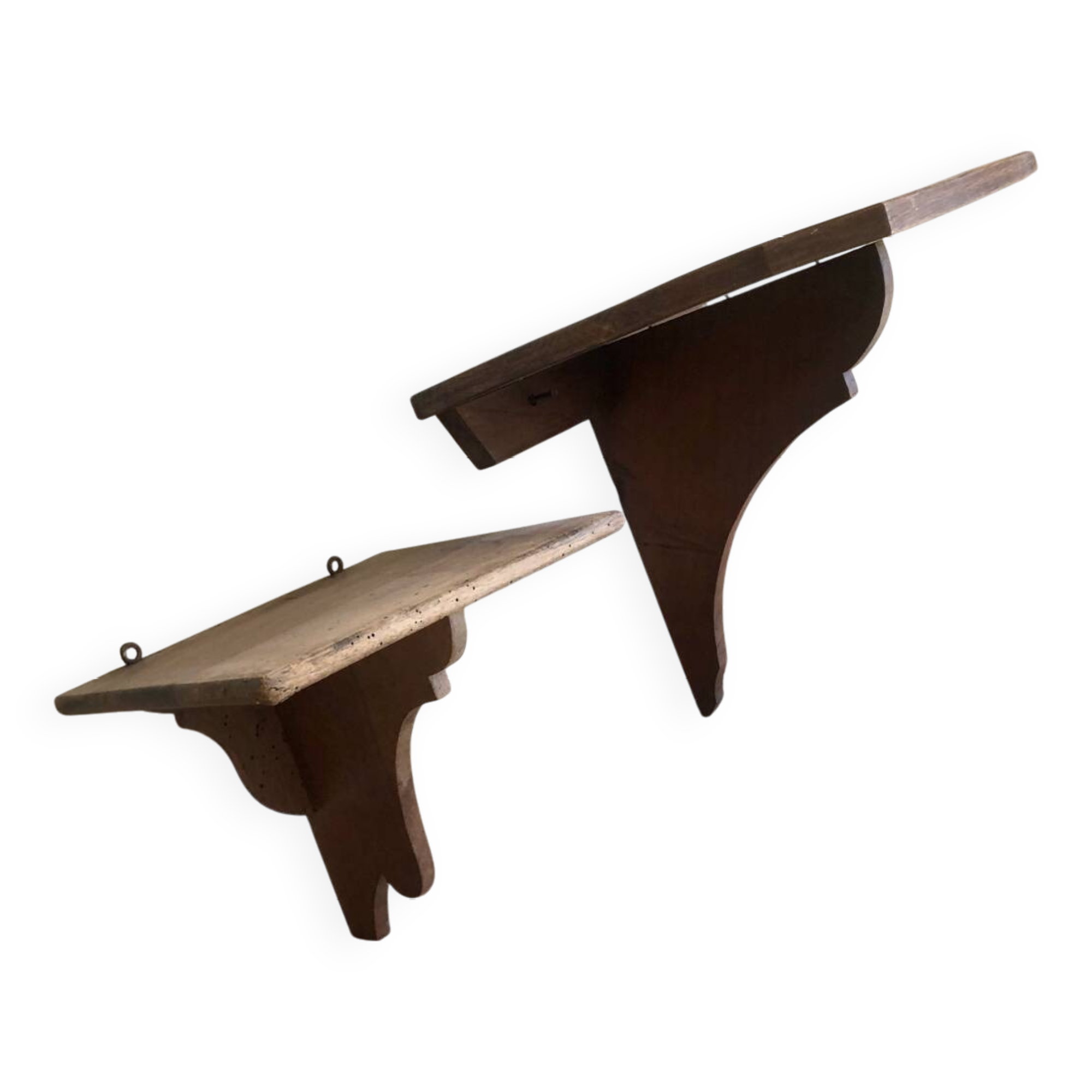 Antique wooden shelves