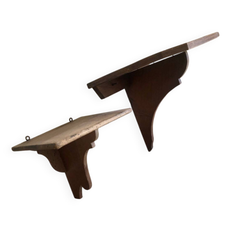 Antique wooden shelves