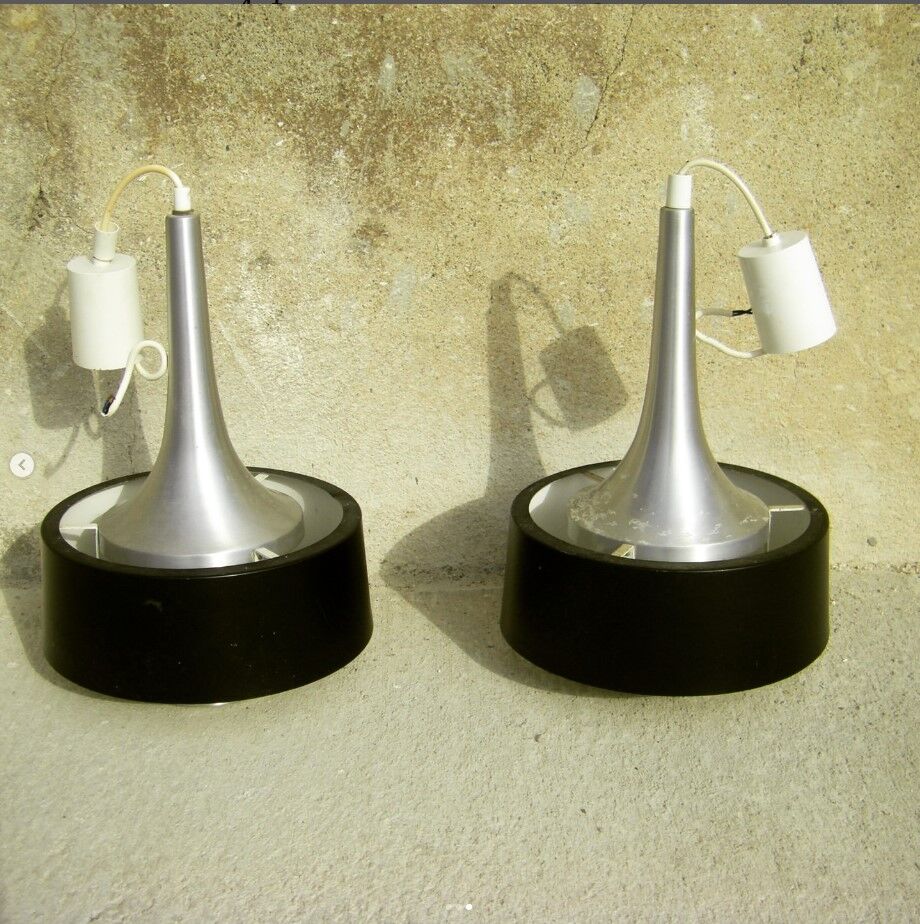 Pair of vintage 1970 luminaires