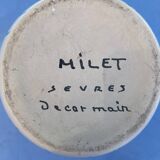Cache-pot Milet motif bleuets