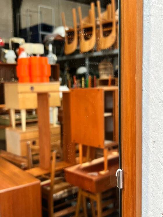 Vintage Rectangular Mirror, Teak, Sweden 1960's