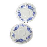 Set of 2 Romantic Sarreguemines tea/chocolate plates