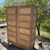 Renovated antique wooden wardrobe