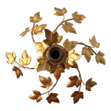 Wall light flower leaves in gold metal