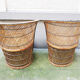 2 old armchairs 'Emmanuelle' in wicker