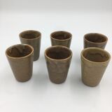 Set of 6 cups in digoin gres