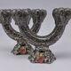 Art pottery candlesticks from Gien
