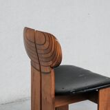 Set of Six 'Africa' Mid-Century Italian Dining Chairs by Scarpa