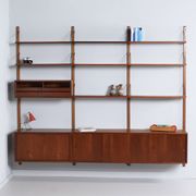 Royal System by Poul Cadovius for Cado, 1960s – Wall System Teak, 15-Piece