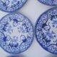 6 flat plates Creil and Montereau Flora