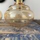 Pair of vintage sconces in electrified golden glass to nine
