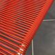 Scoubidou chair or vintage 1960 red chrome spaghetti chair