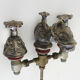 Old bathtub faucet, silver bronze kitchen with dolphin head and mermaid