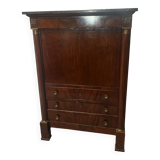 Empire period mahogany secretary, stamped Joseph Kochly, 19th century