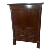 Empire period mahogany secretary, stamped Joseph Kochly, 19th century
