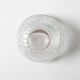 Clear Pressed Glass Floral Patterned Wine Bottle with Stopper / Italy /1930