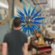 Large murano glass chandelier sputnik style 12 lights
