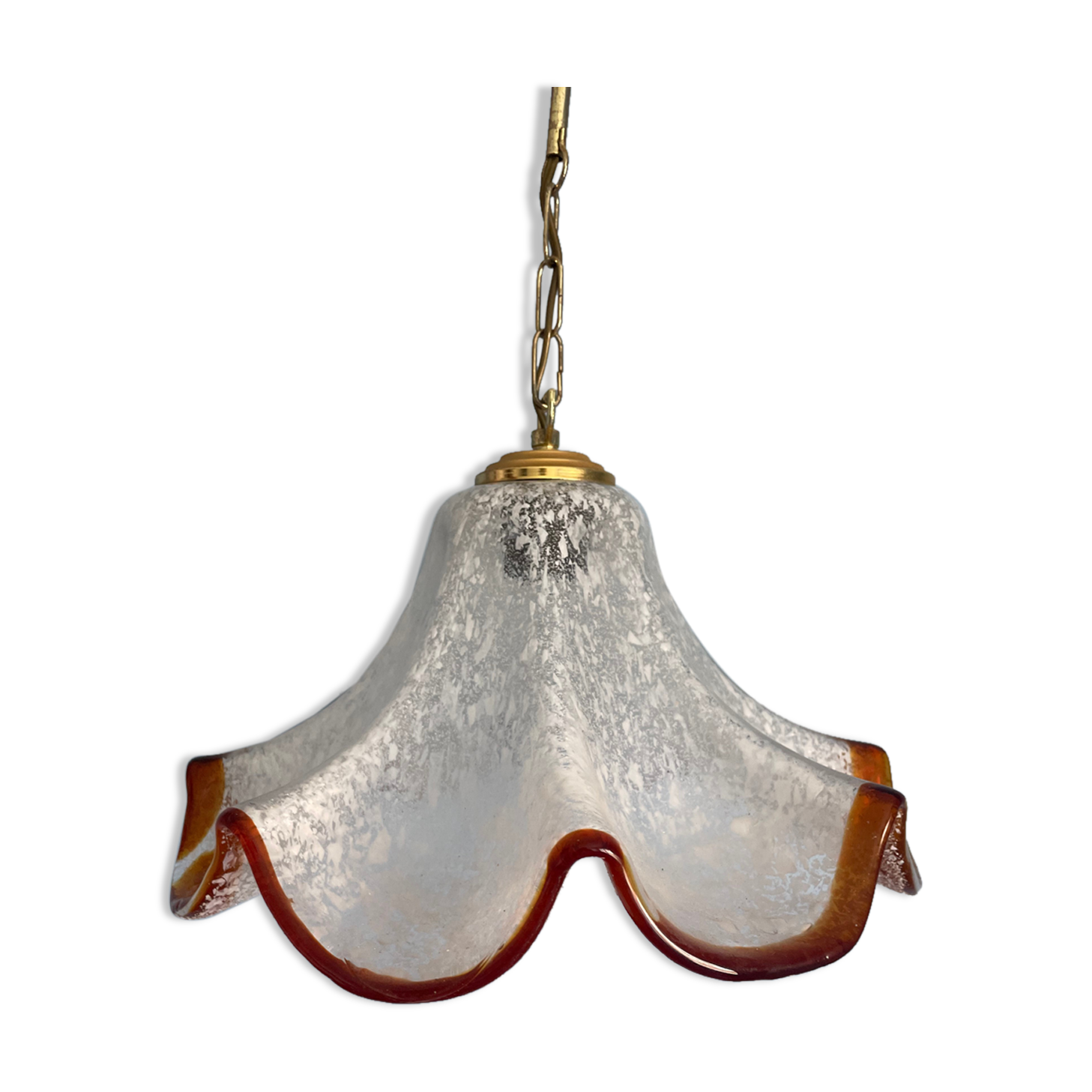 Chandelier tulips glass Mazzega Murano Pendant lamp 1970