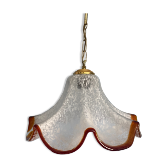 Lustre tulipes verre Mazzega Murano 1970