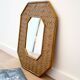 Miroir octogonal en bambou tressé