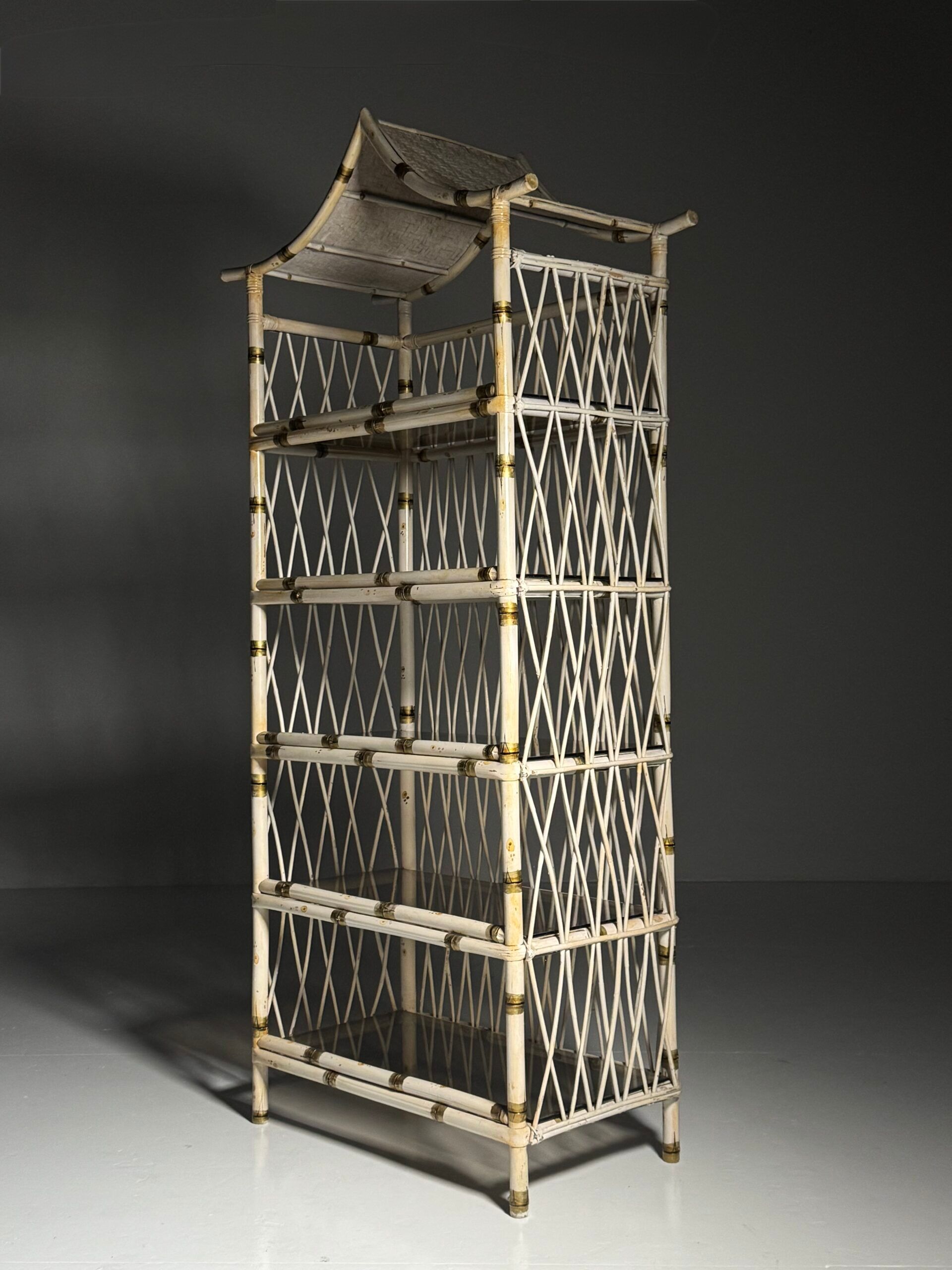 Bamboo cabinet Asian style 1980
